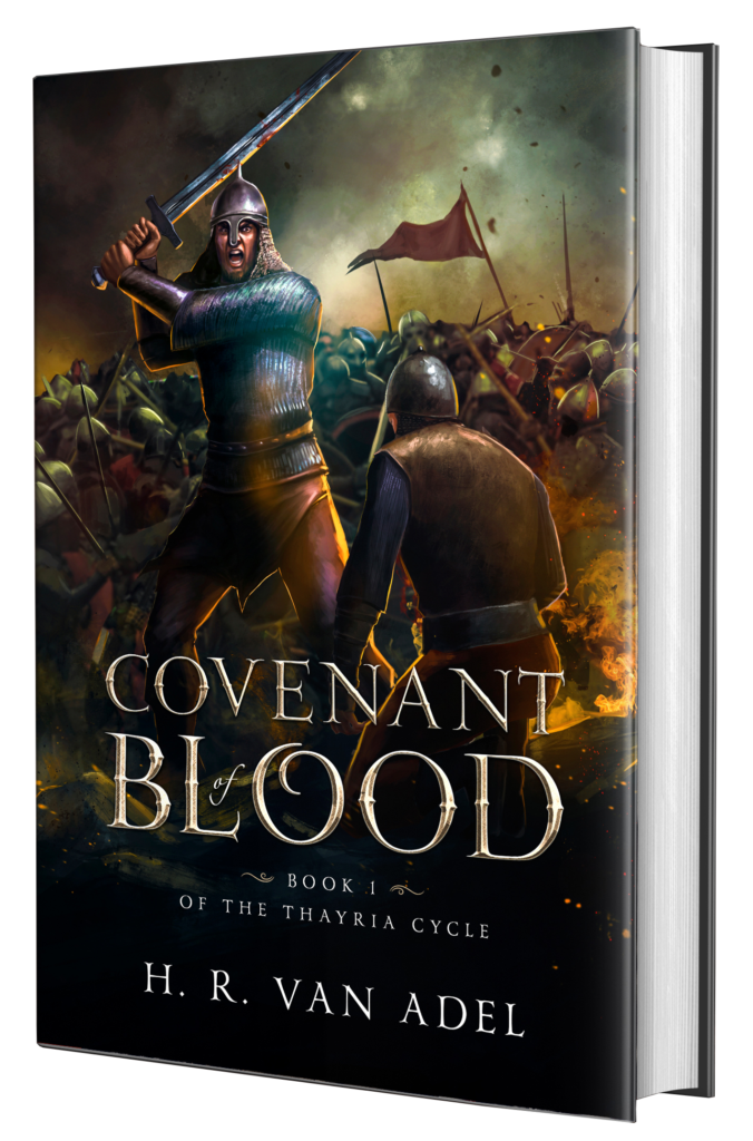 Picture of the novel Covenant of Blood, grimdark novel by H.R. van Adel